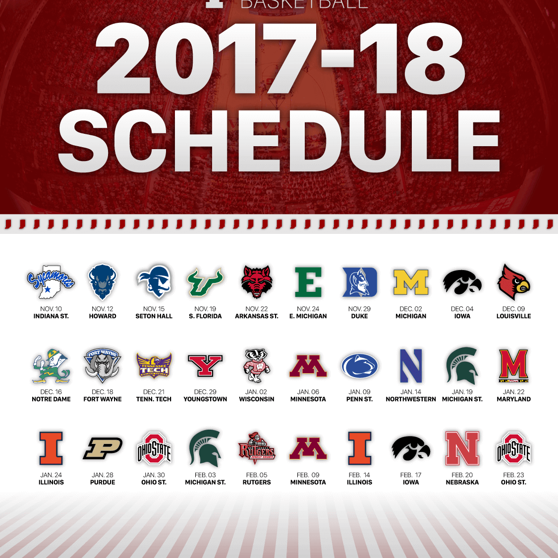 Indiana University Basketball - 2017-18 Schedule