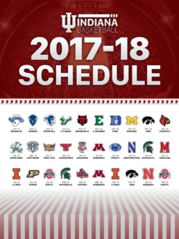 Indiana University Basketball - 2017-18 Schedule